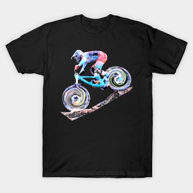 mtb bmx downhill T-Shirt by rickylabellevie